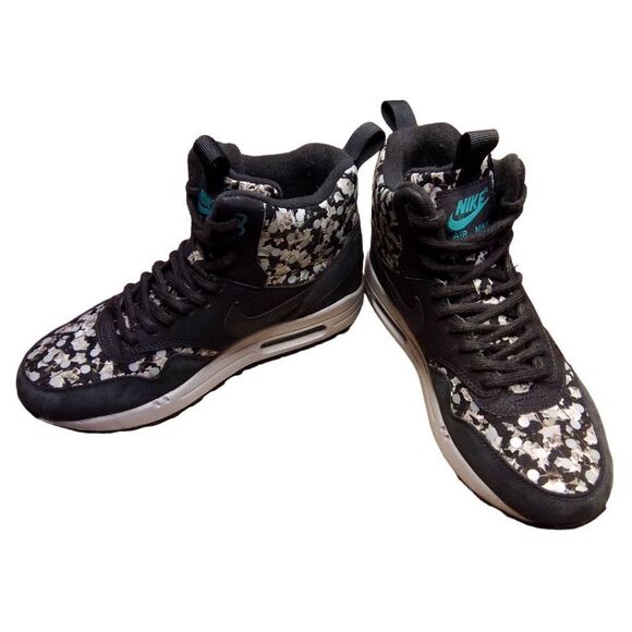 Nike Air Max 1 Mid Sneakerboot Liberty Women's Dark Ash/Black-Neutral Gr… - Picture 1 of 8